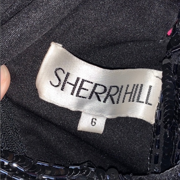 Sherri Hill Style 51662 High Slit Two Piece Sequin Dress Size 6 - Picture 7 of 7